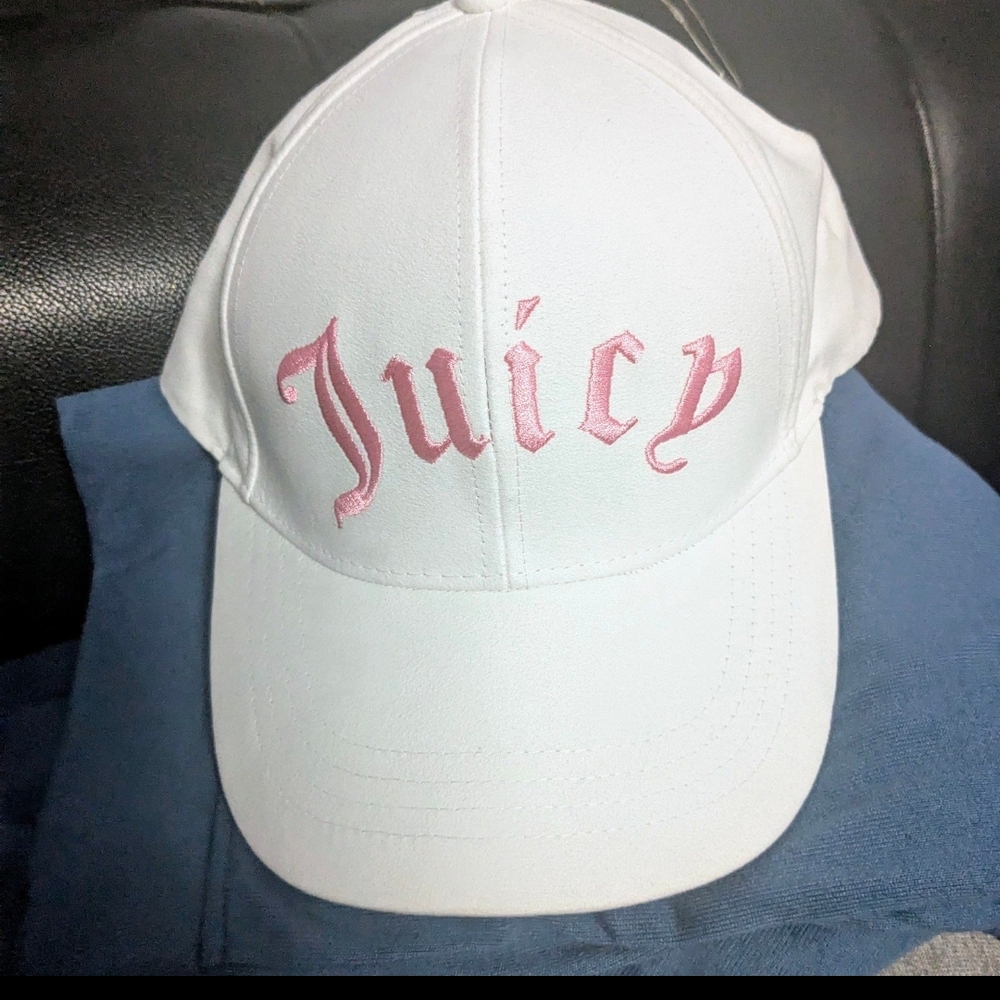 Juicy Couture White Hat with Pink Logo